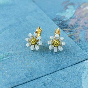 Kate Spade Dazzling Daisy Gold Ear Clip Earrings